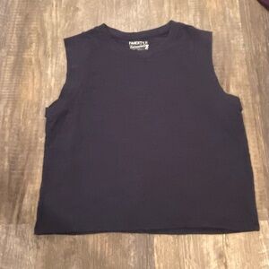 Faherty Navy Organic Cotton Tee